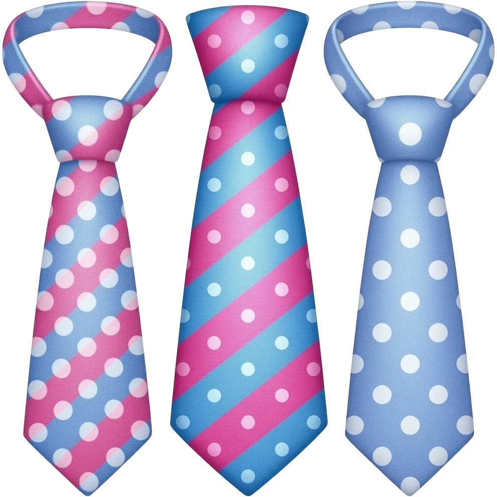 Shiny glitter pink and blue tie-dye colored straight thin vertical lines with tiny white polka dots emoji