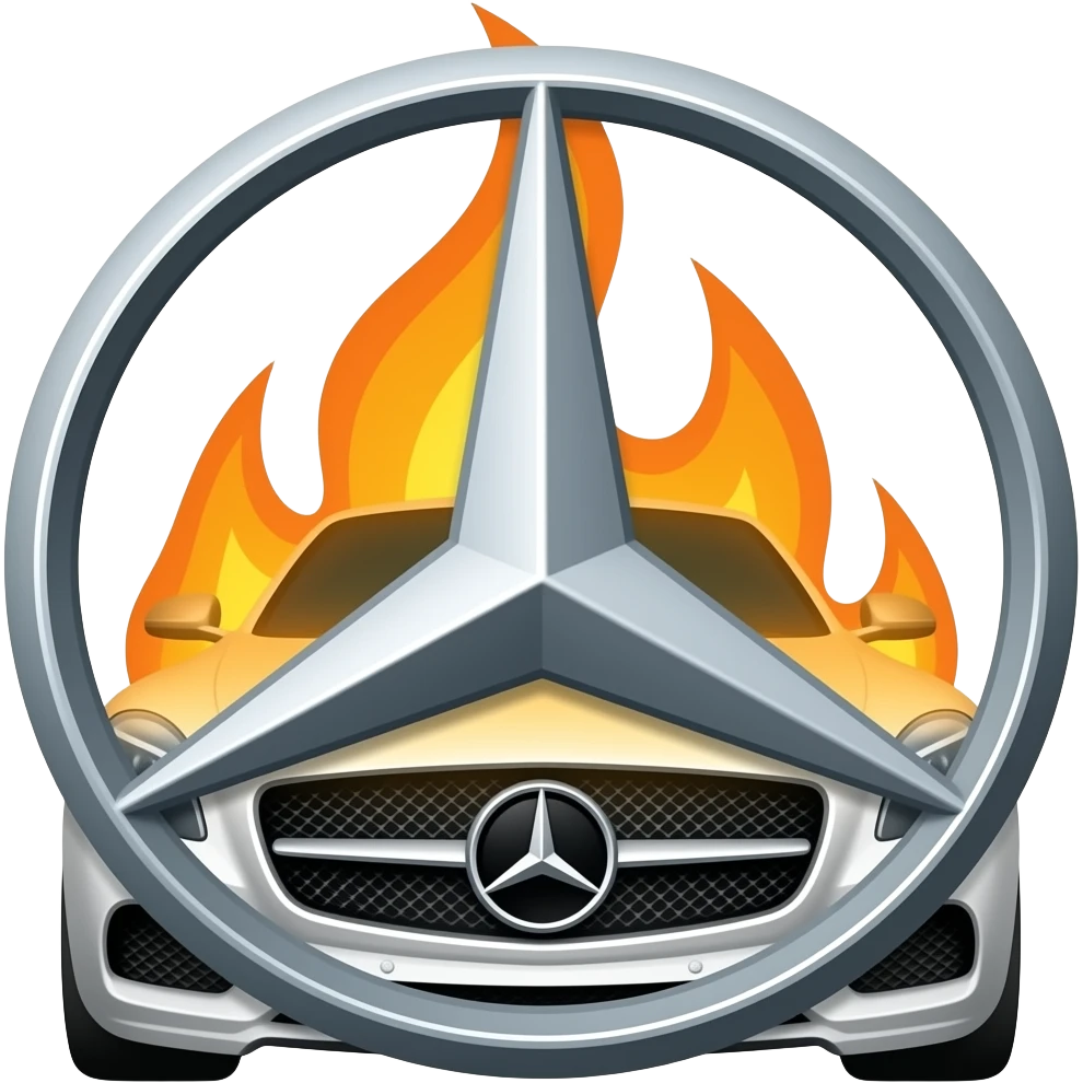 Горящий мерседес emoji