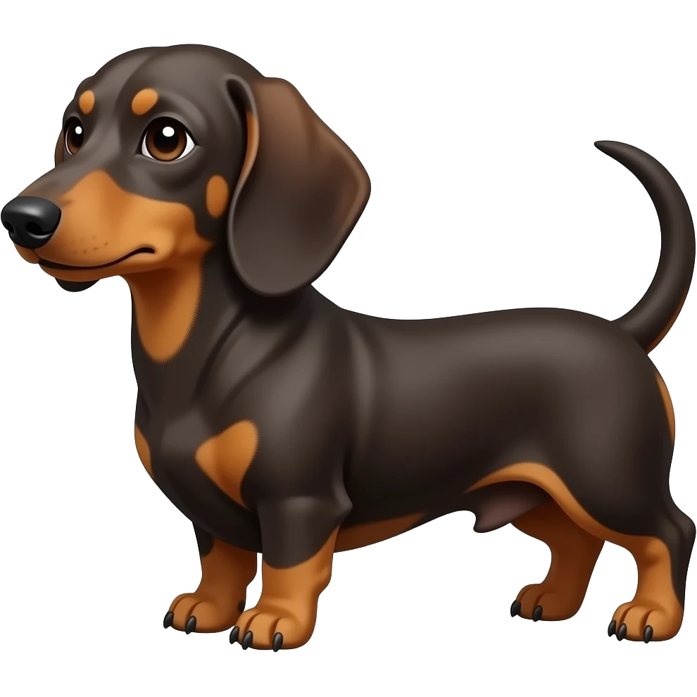 dog dachshund in barbie style emoji