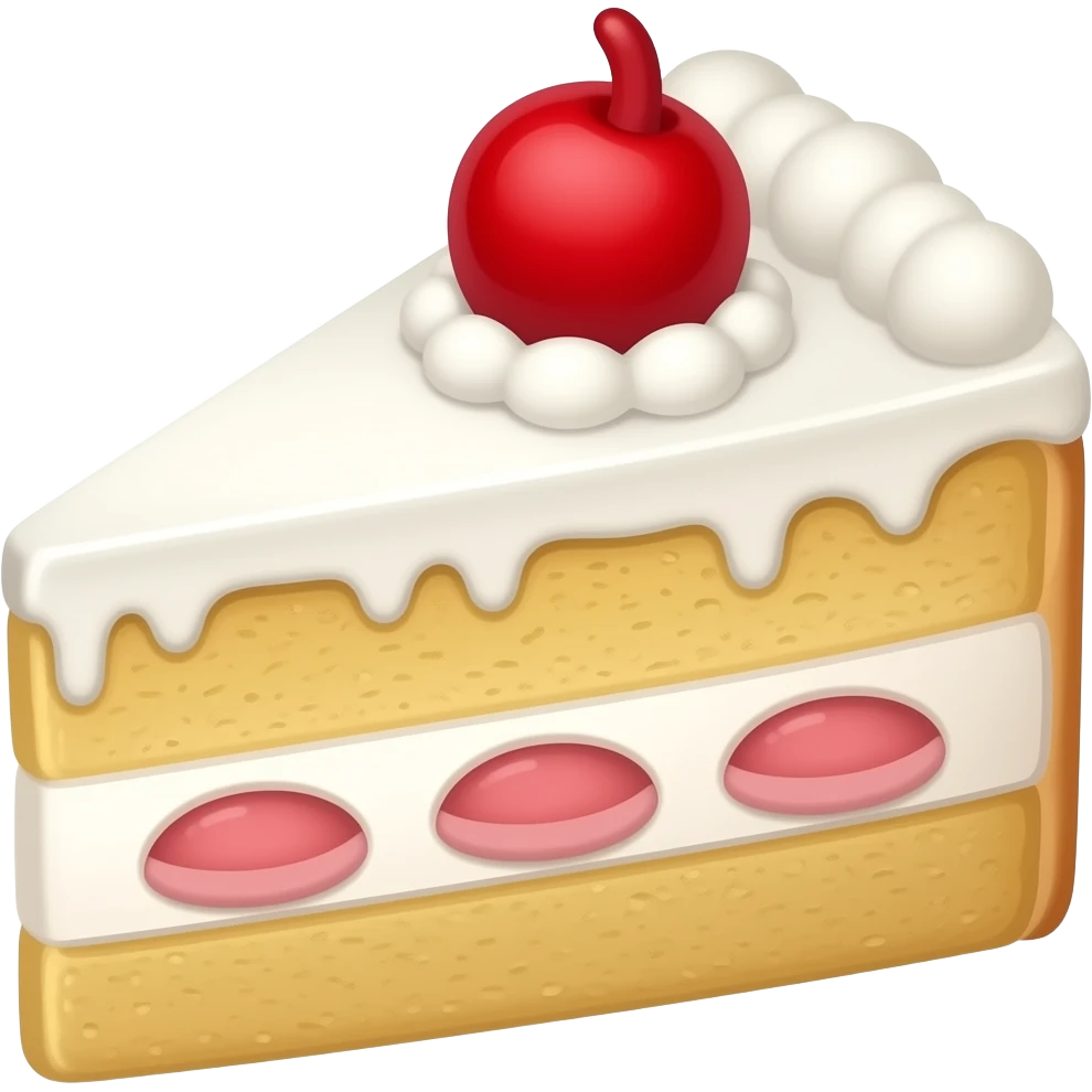 Белый кусочек торта emoji