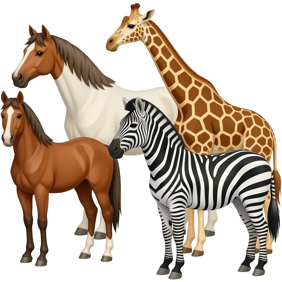 🐴+🦒+🦓 emoji