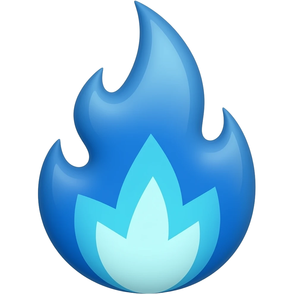 Blue fire emoji