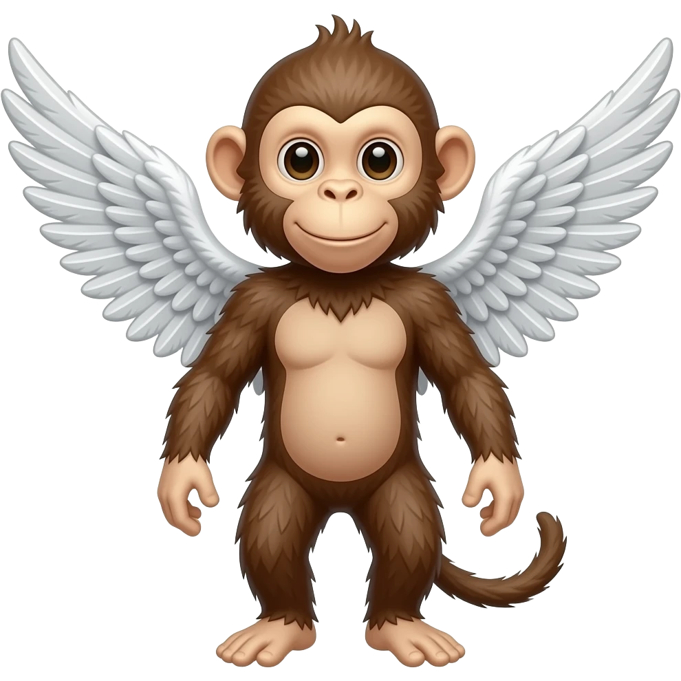 Macaco com asas emoji