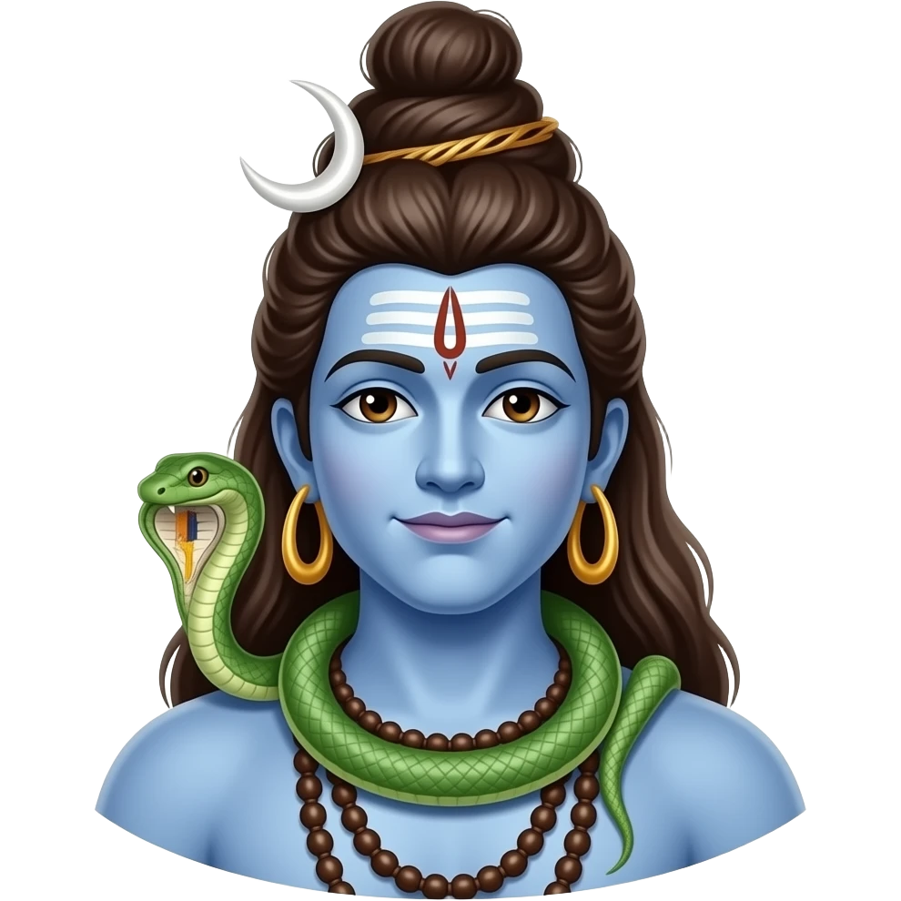 Shiva god with snake in neck emoji