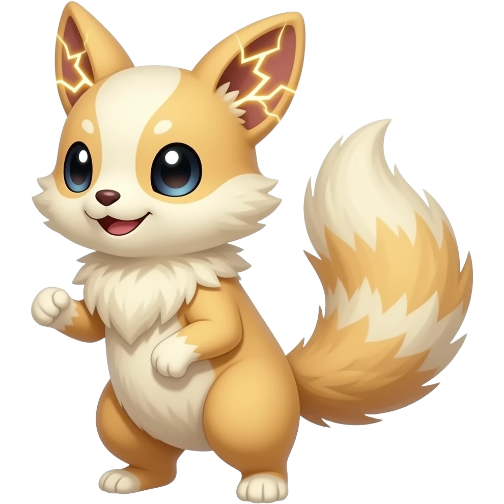 Minun-Bunnelby-Minccino-fusion, full body emoji