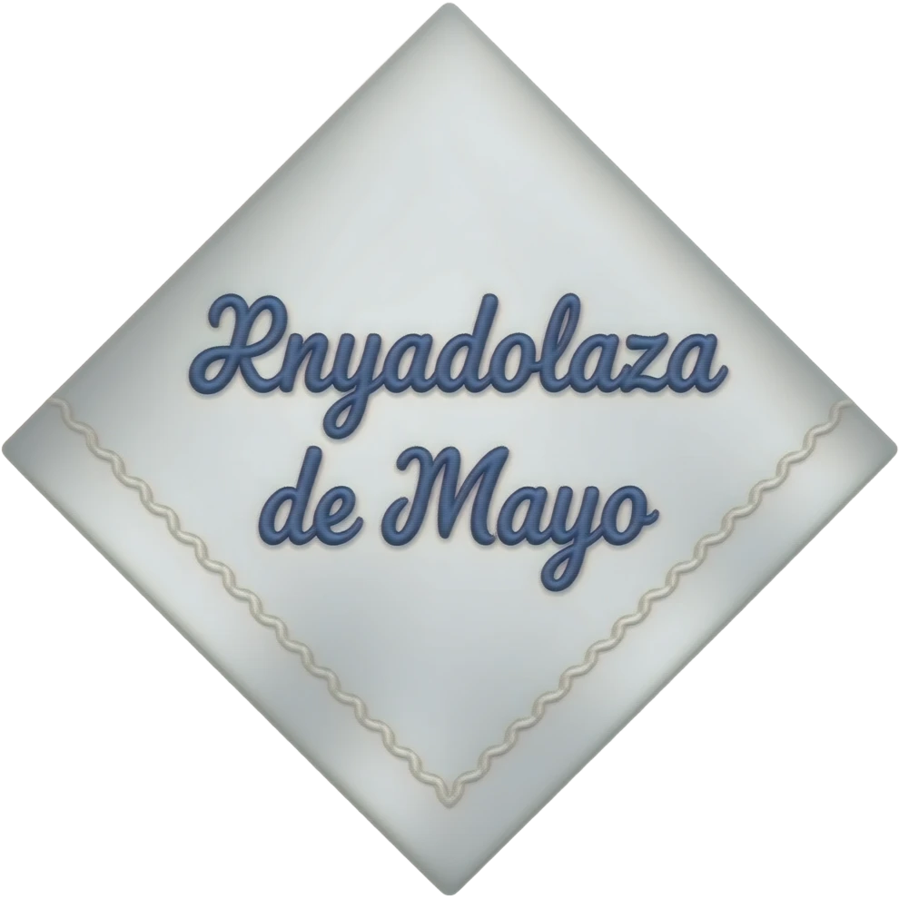 Pañuelo blanco anudadolaza de mayo emoji