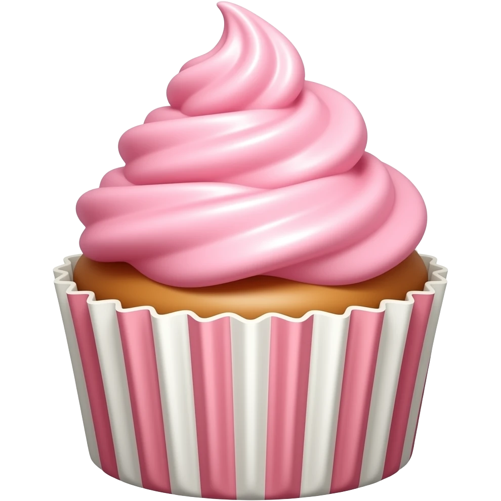 Cupcake with pink icing emoji