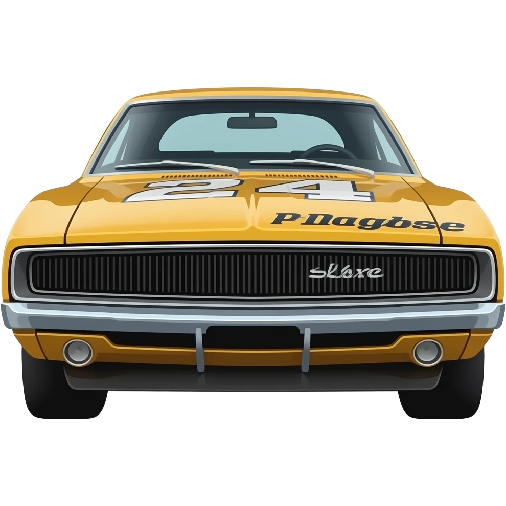 dodge charger daytona nascar 1969, hyper realistic highly detailled emoji