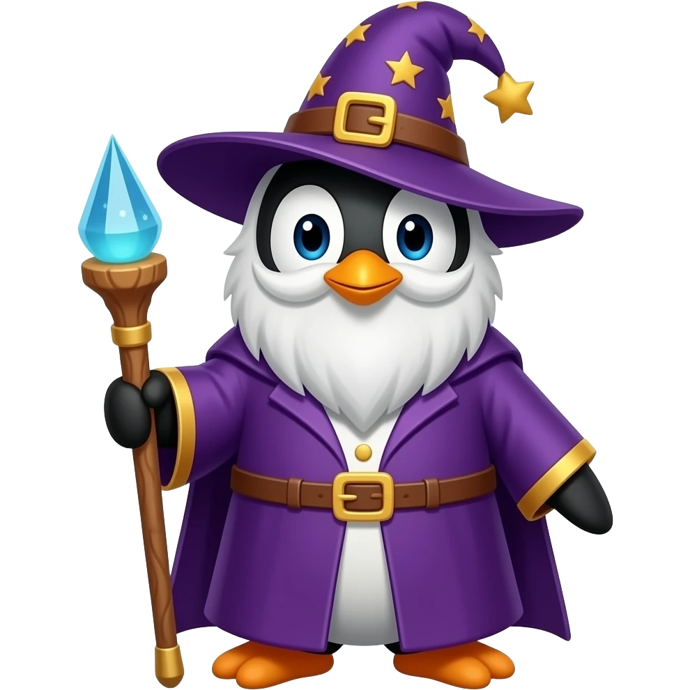 Penguin Wizard emoji