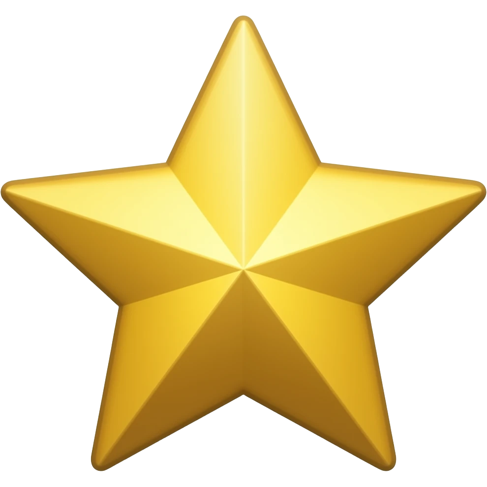 Half gold star emoji