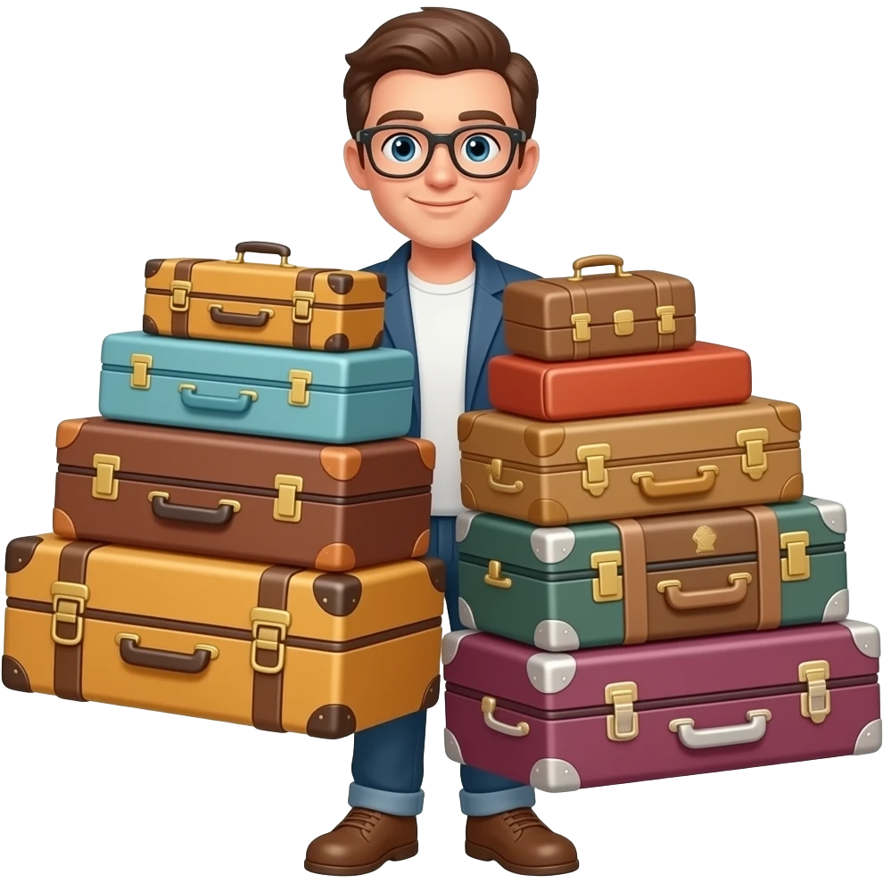 carrying  lots of luggage emoji