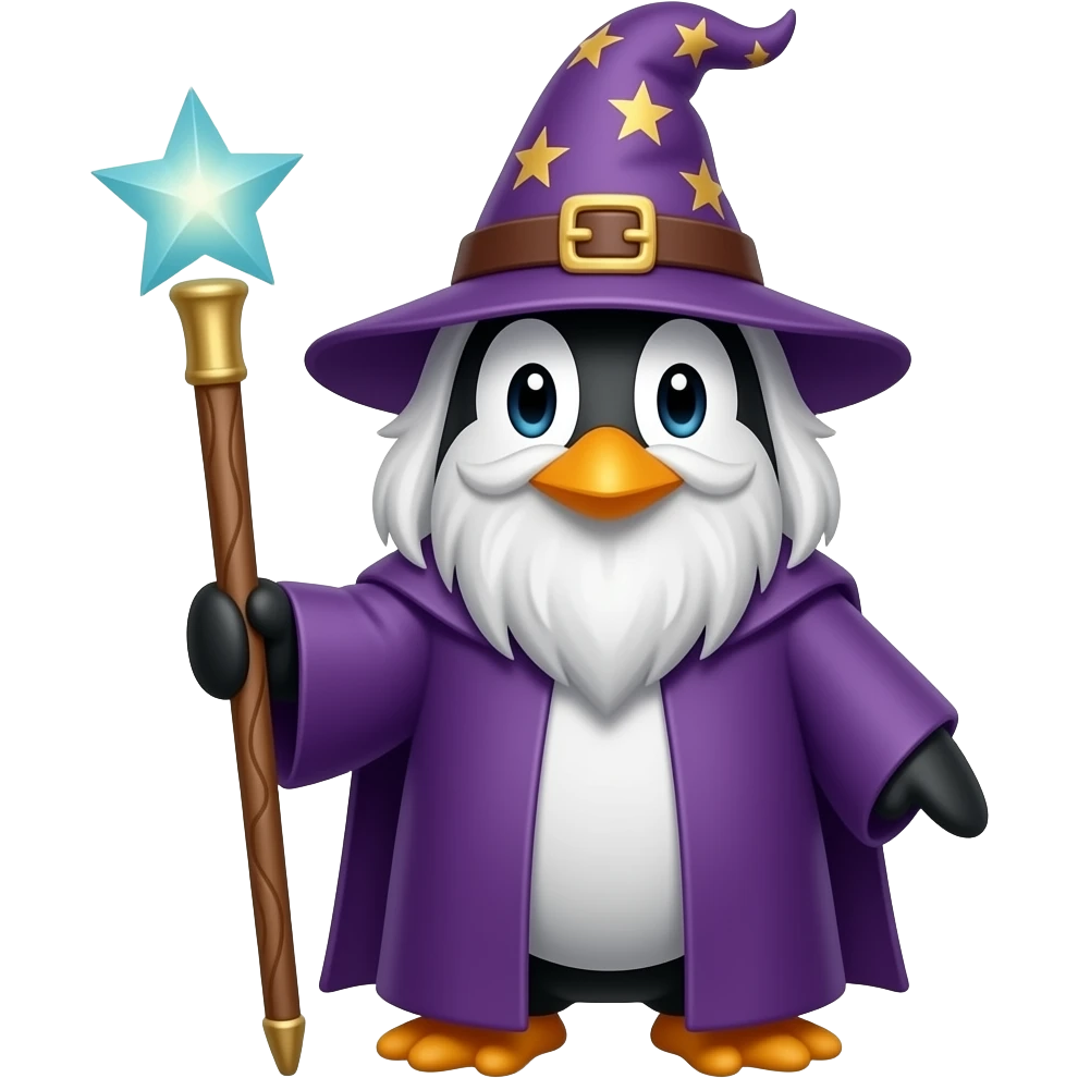 Penguin Wizard emoji