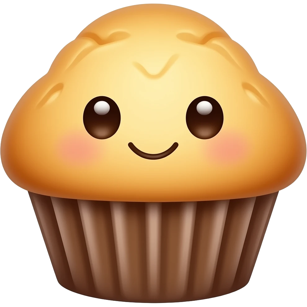 Cute adorable muffin emoji