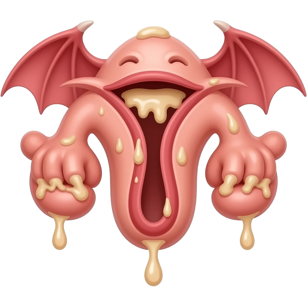 wet vagina with cum and a bad dragon dildo emoji