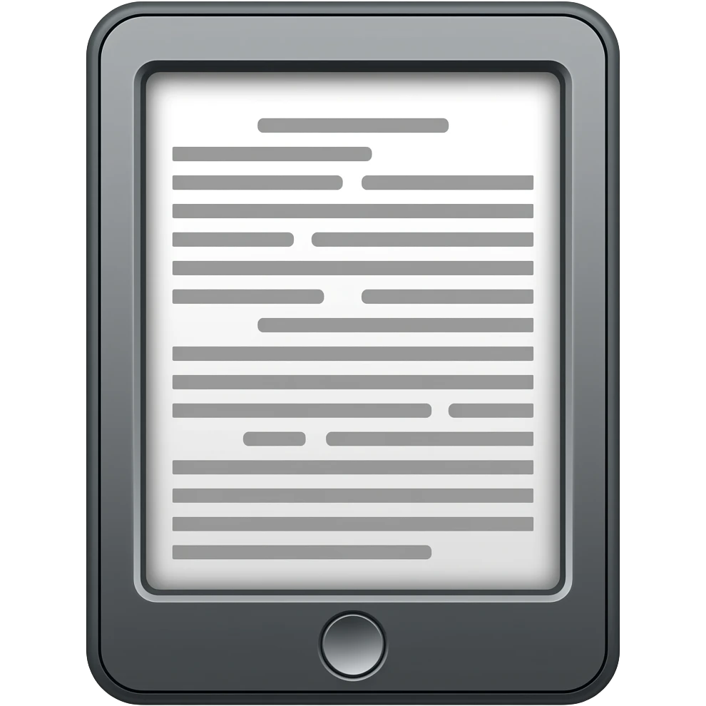 Ereader outline emoji
