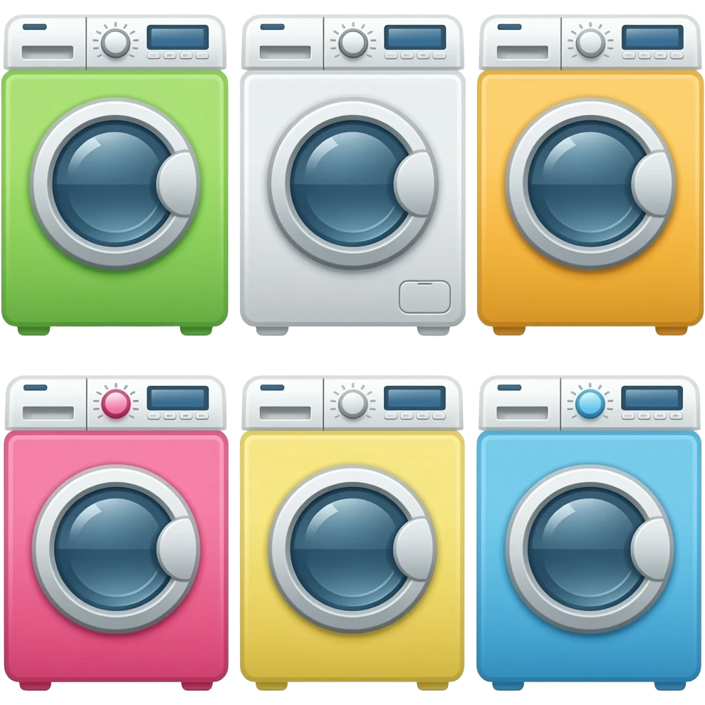 Colorful Washing Machines emoji