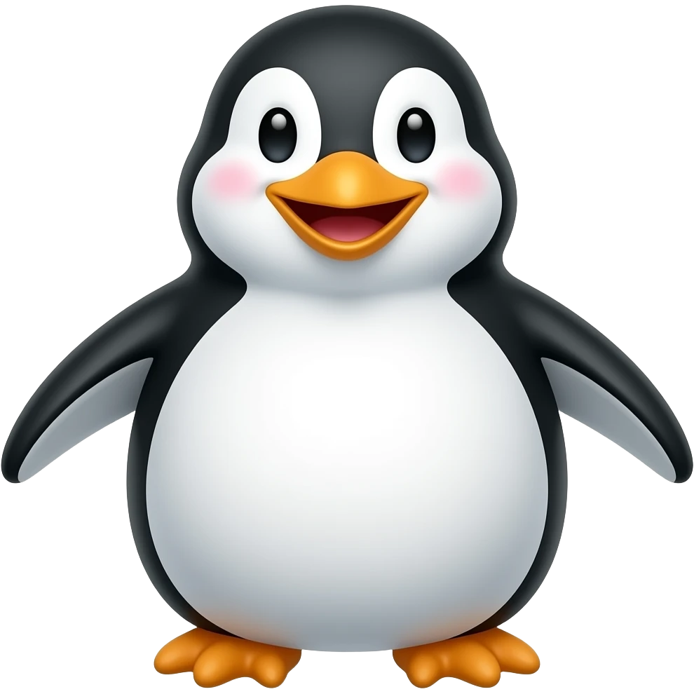 Un pingouin qui rigole emoji