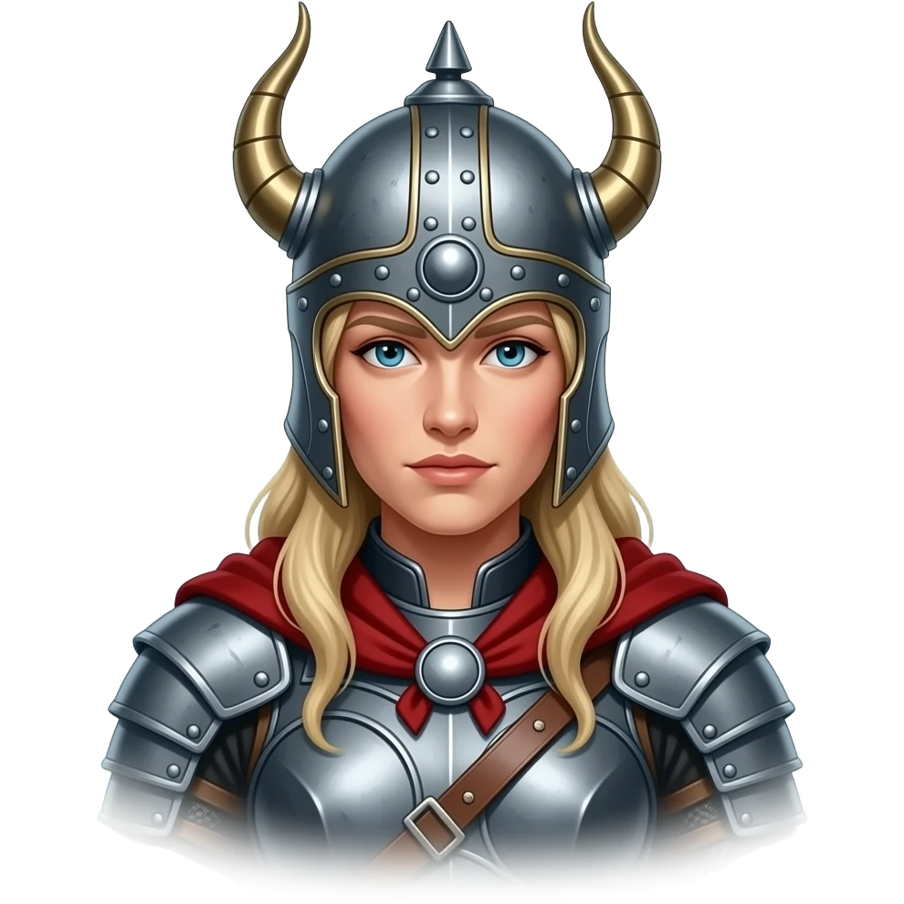 Valkyrie warrior with helmet emoji