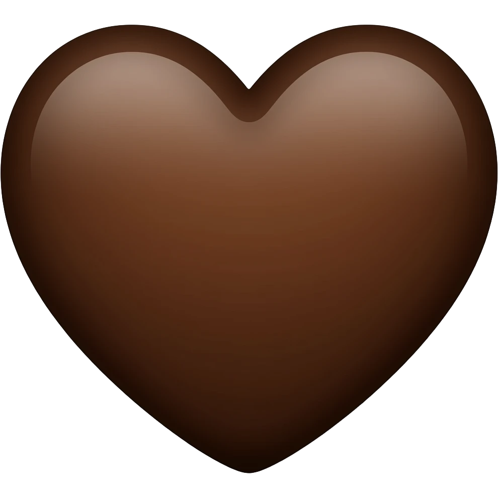 Deep Brown heart emoji