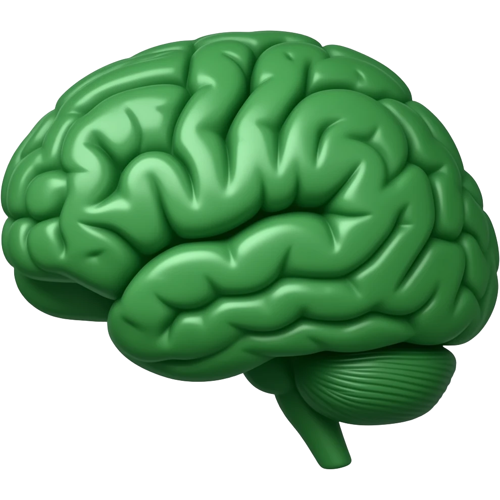 deep green brain emoji