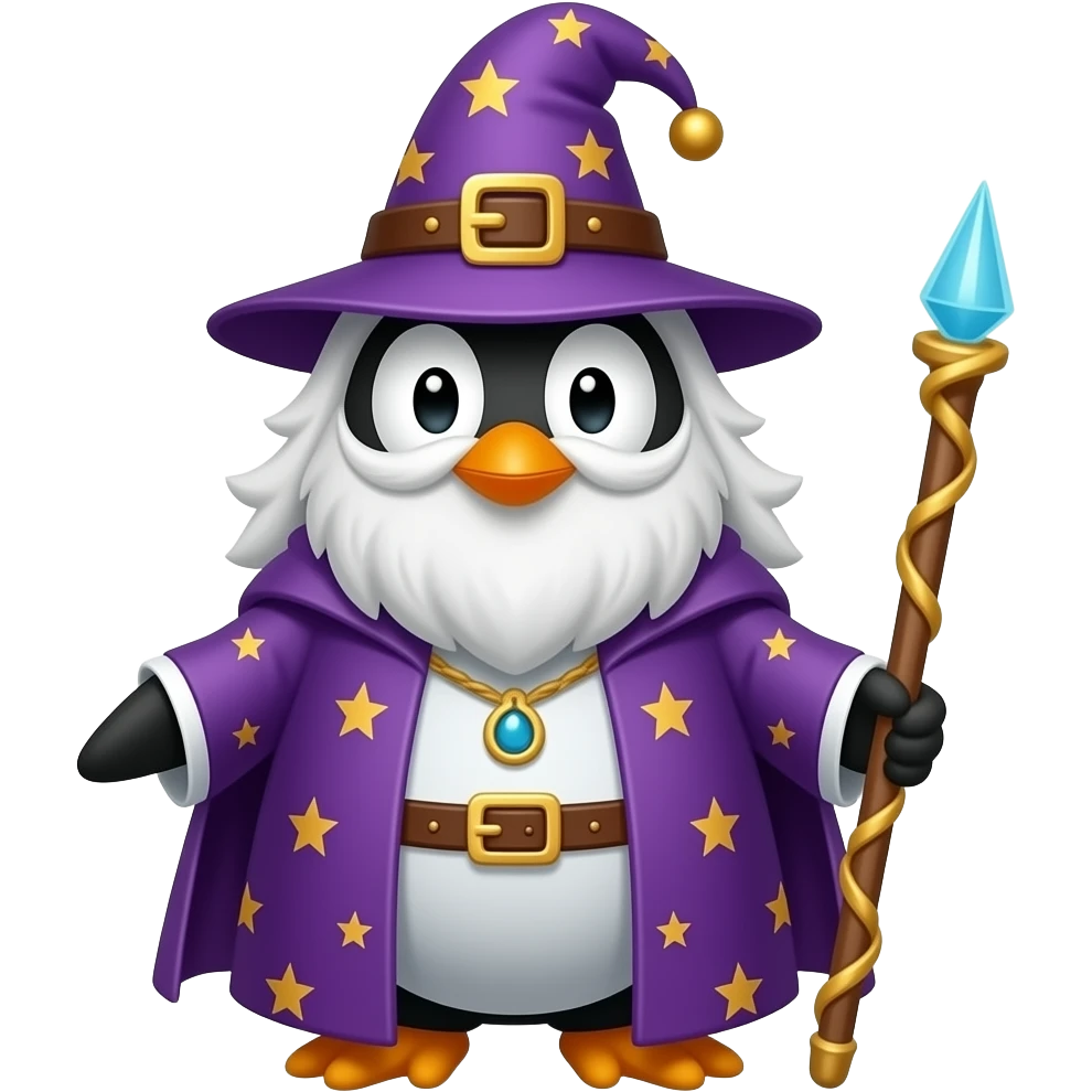 Penguin Wizard emoji