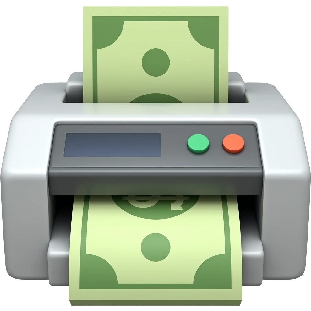 Машинка для печатания денег emoji