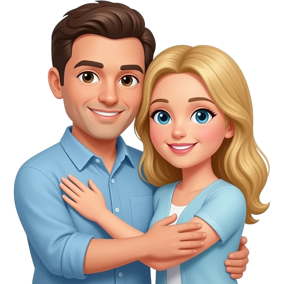 اجعل رجل يحضنها emoji