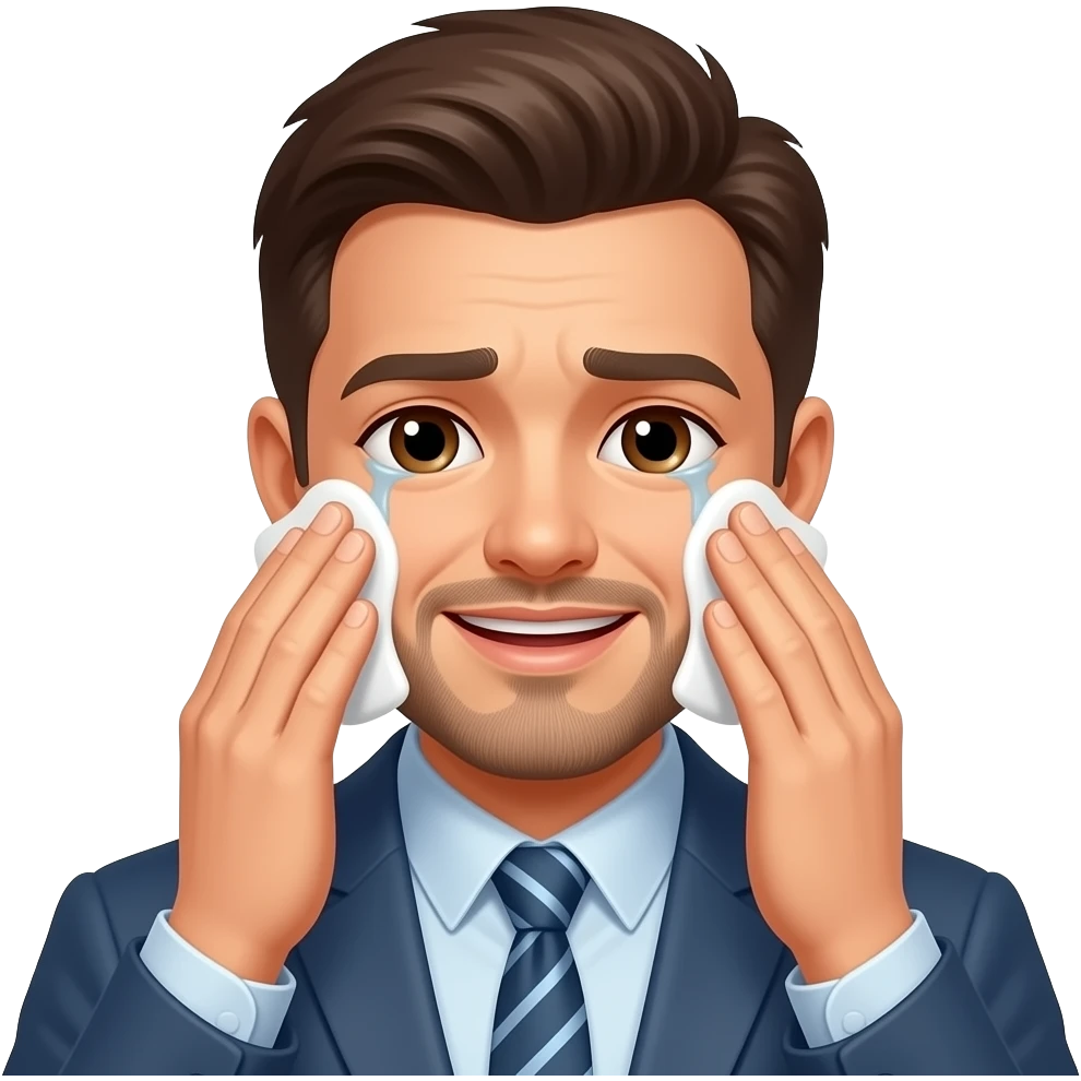الحبيب يمسح دموع حبيبته emoji