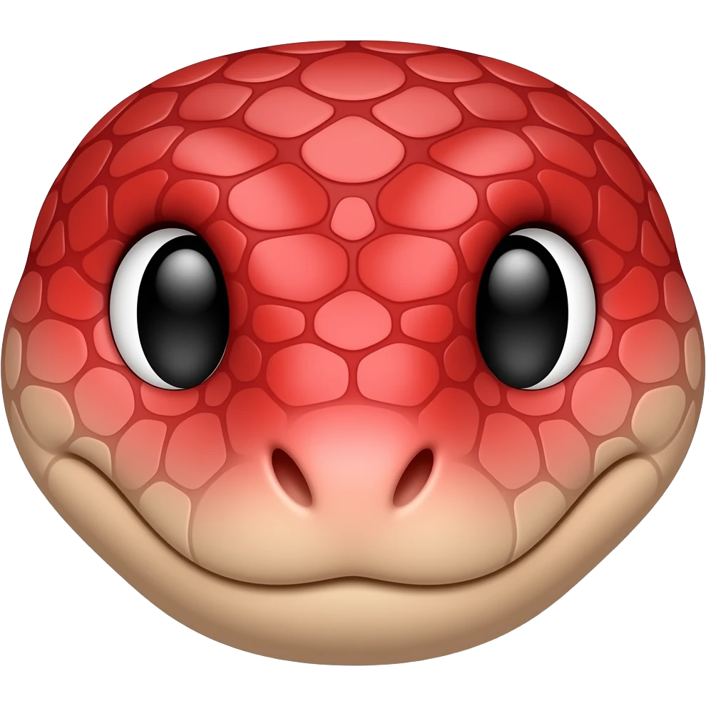Red snake face emoji