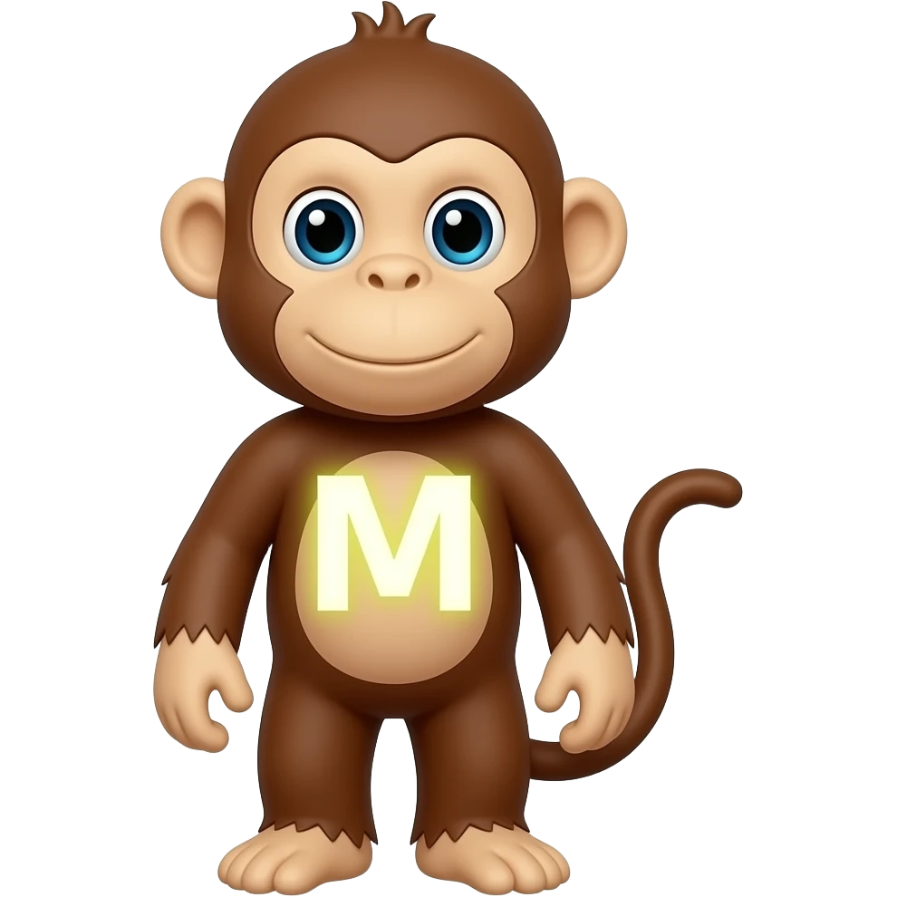 Monkey magic letter m emoji