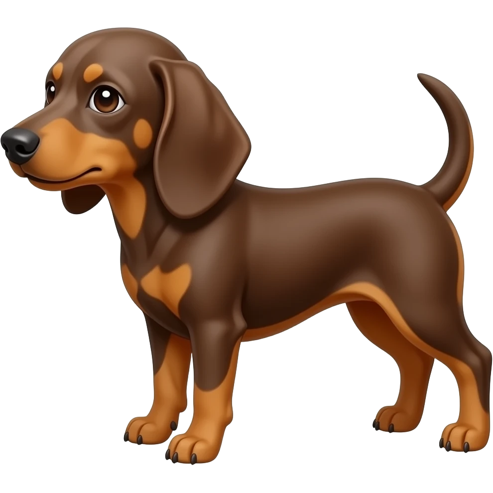 miniature doxon dog emoji