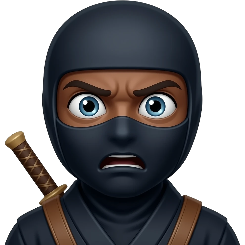 🥷🏾😱 emoji