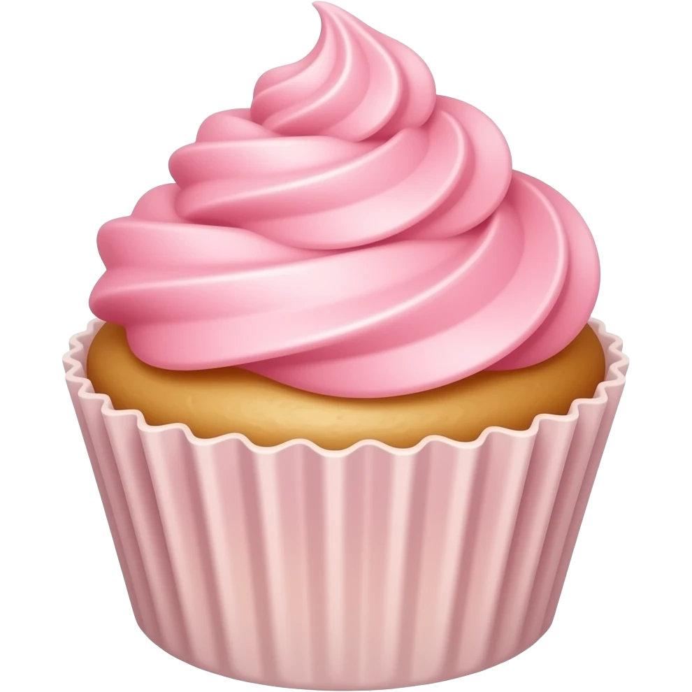 Cupcake with pink icing emoji