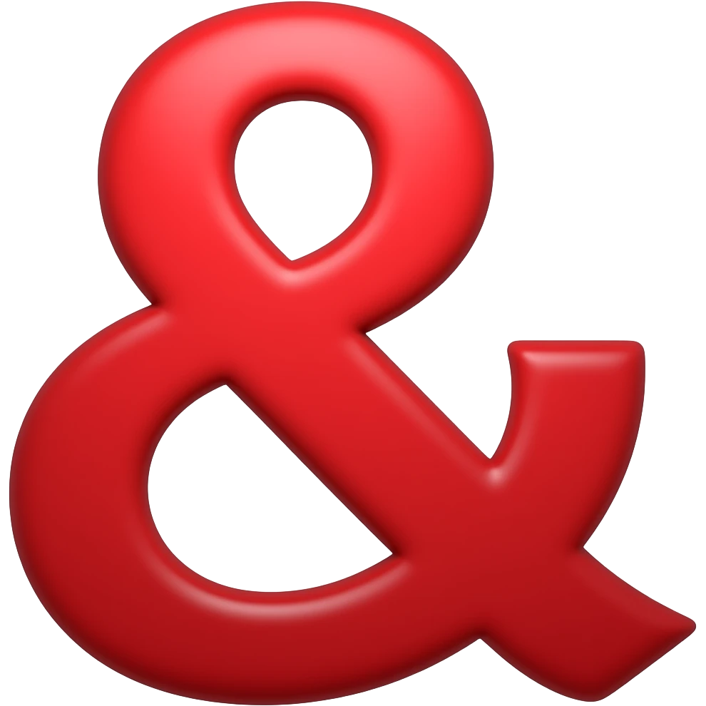 red "&" emoji