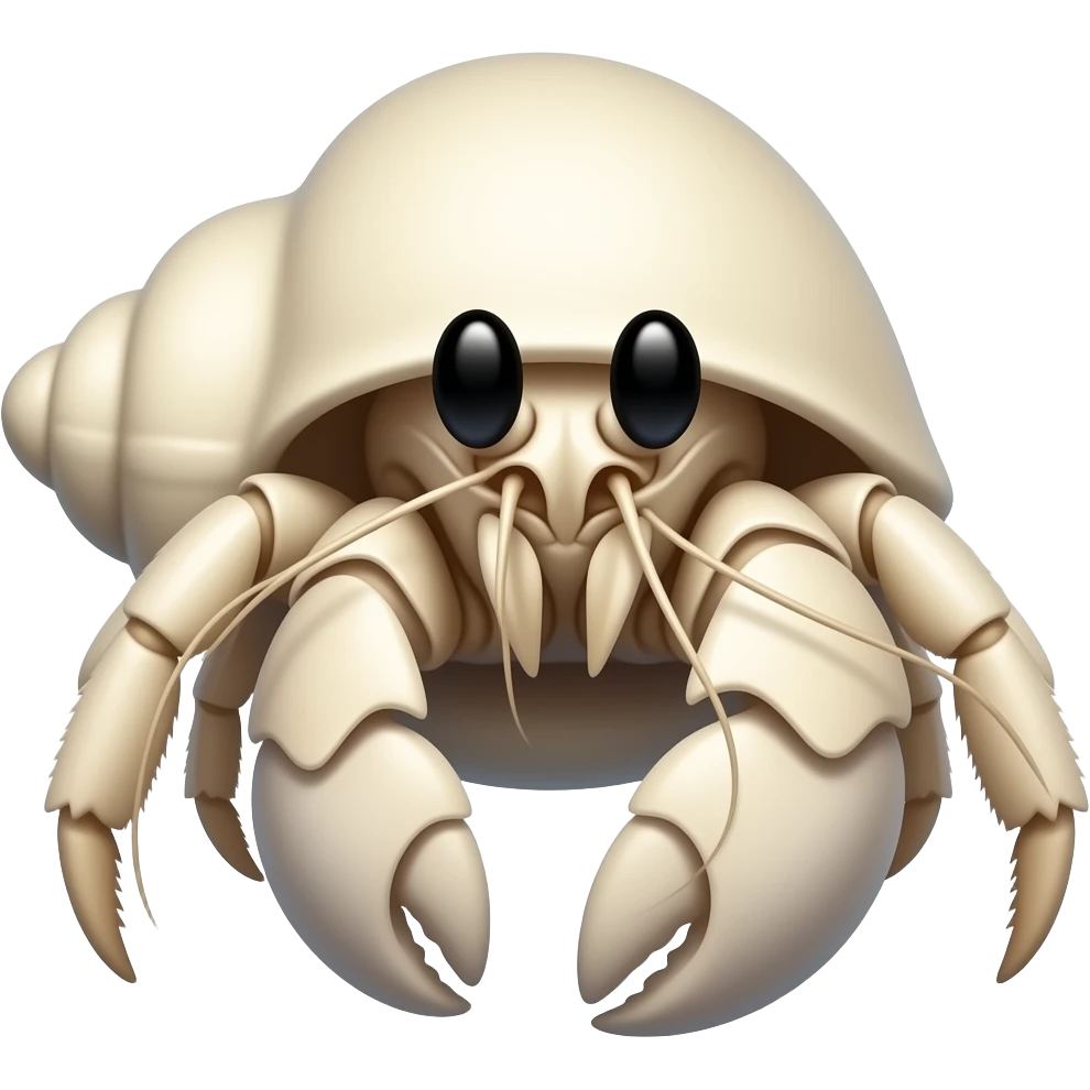 hermit crab white emoji