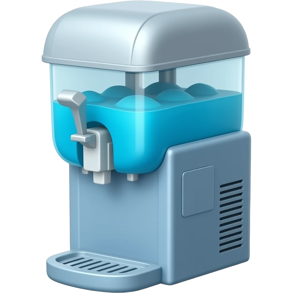 slushy ice maker machine maker blue emoji