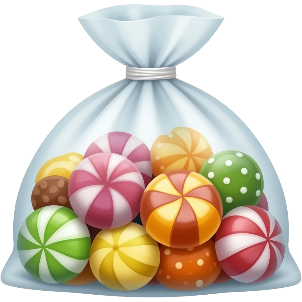 Сладости в пакете emoji