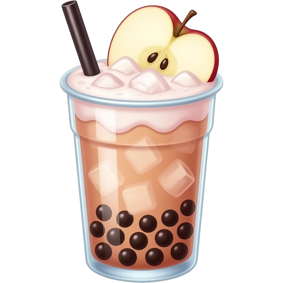 pembe bubble tea apple stley emoji