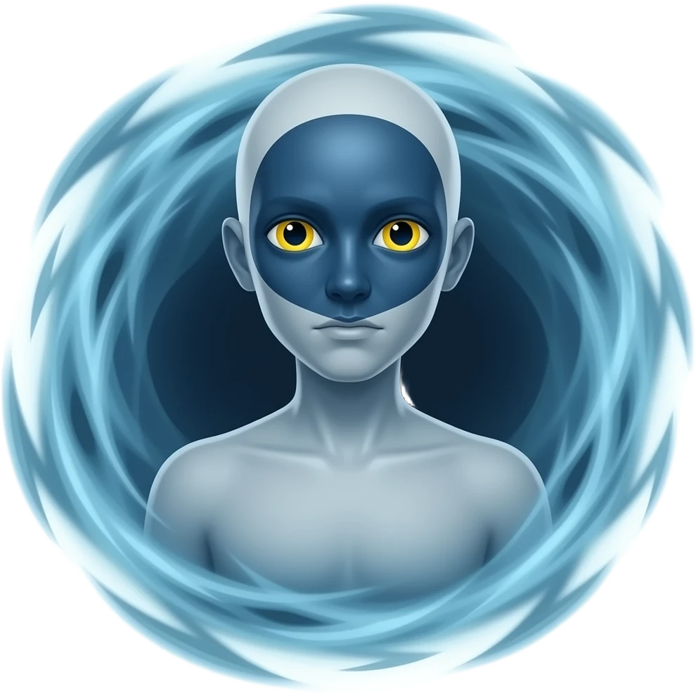Mystery Portal Entity: Full body entity, blue and yellow eyes ...