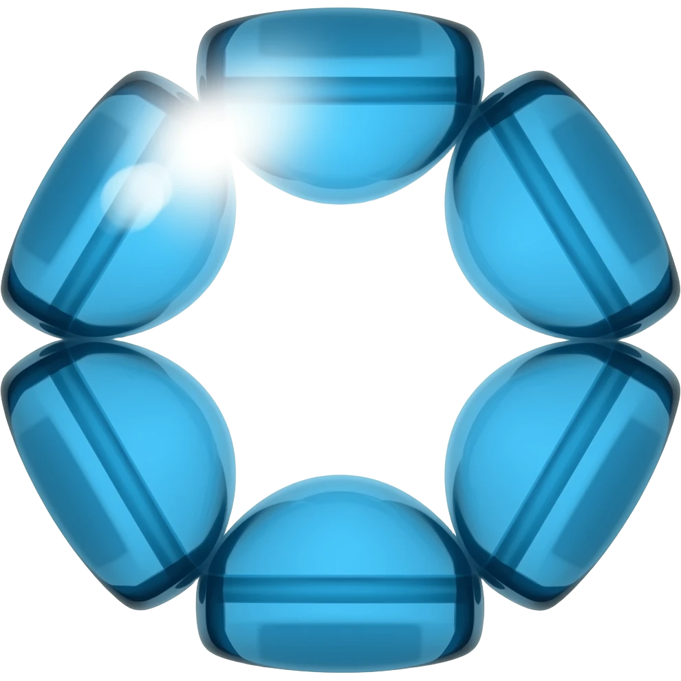 Five Blue beads emoji