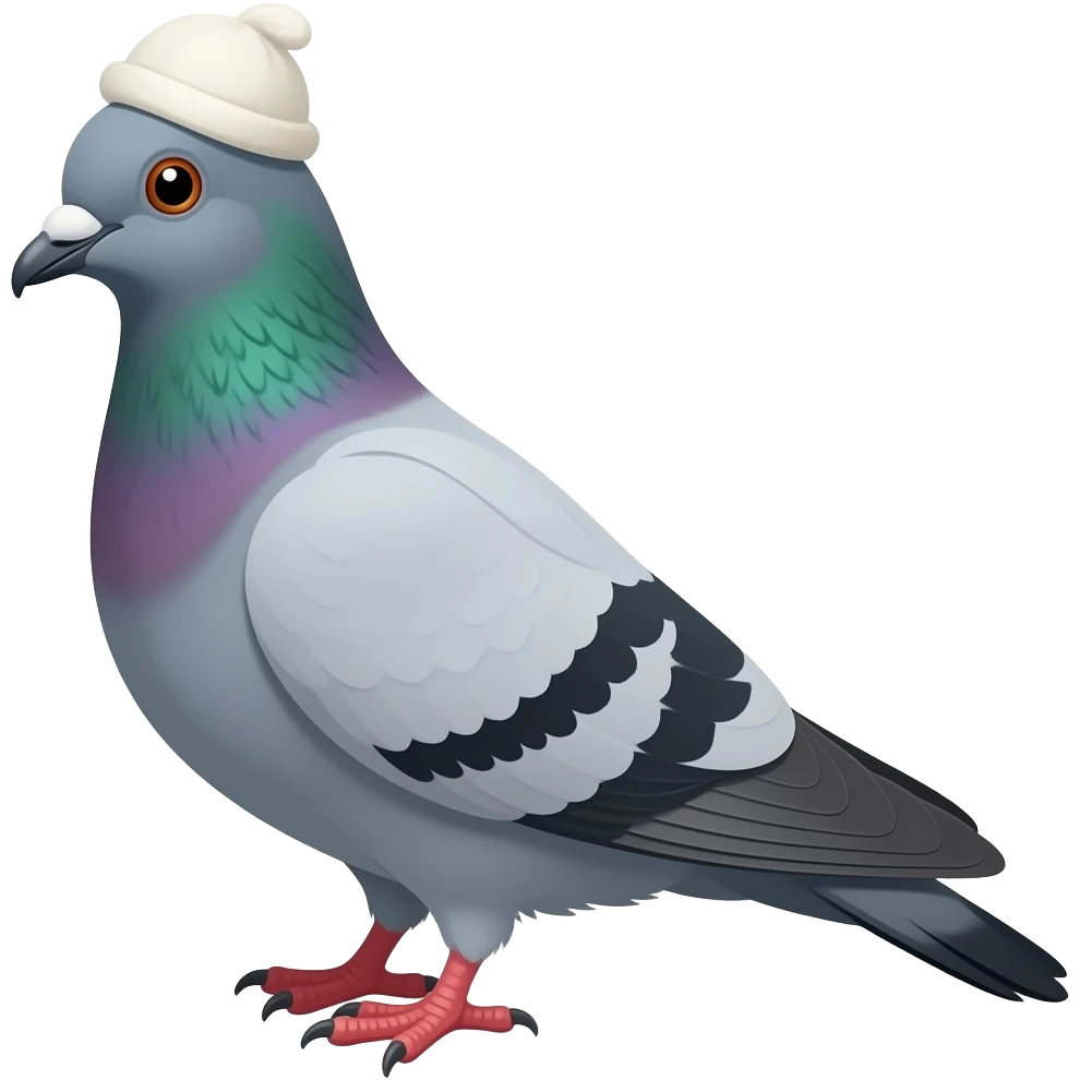 pigeon with bun emoji