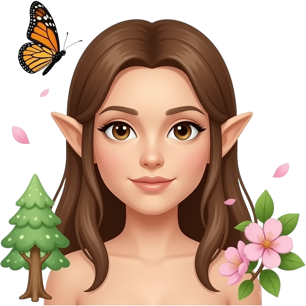 🧝🏻‍♀️🦋🌸🌳🌞 emoji