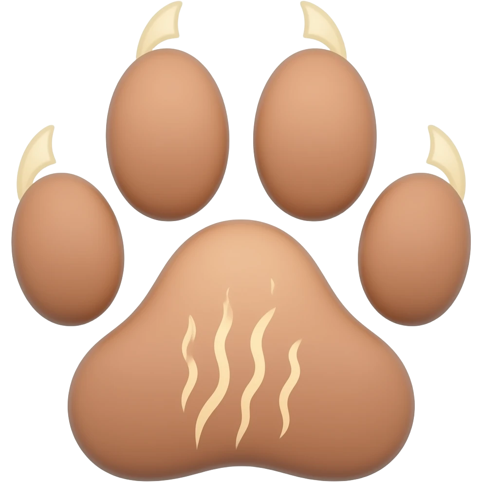 a paw icon clawing the air showing claw marks - NO BACKGROUND emoji