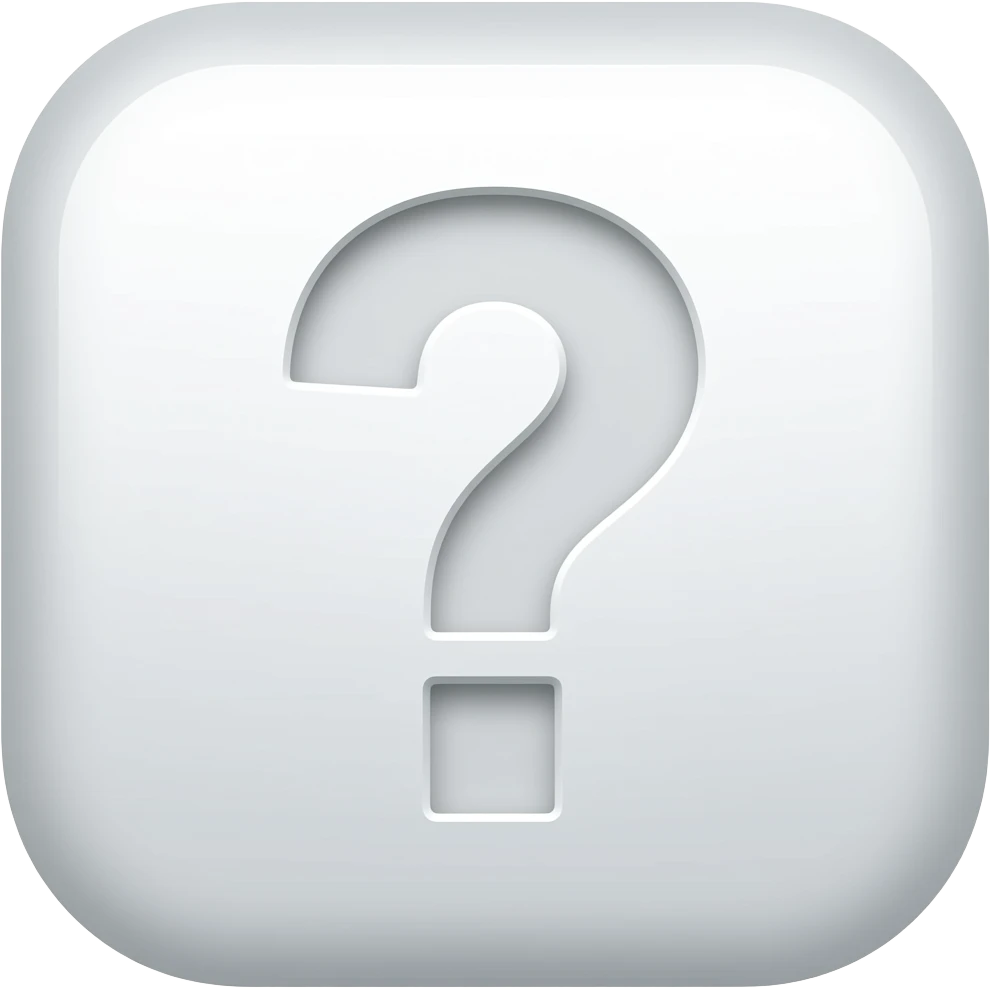 Create high-quality glossy emojis with a vibrant modern style.Make the emojis look premium, shiny, and eye-catching with bright highlights, smooth gradients, soft reflections, and glowing details.  question mark emoji emoji