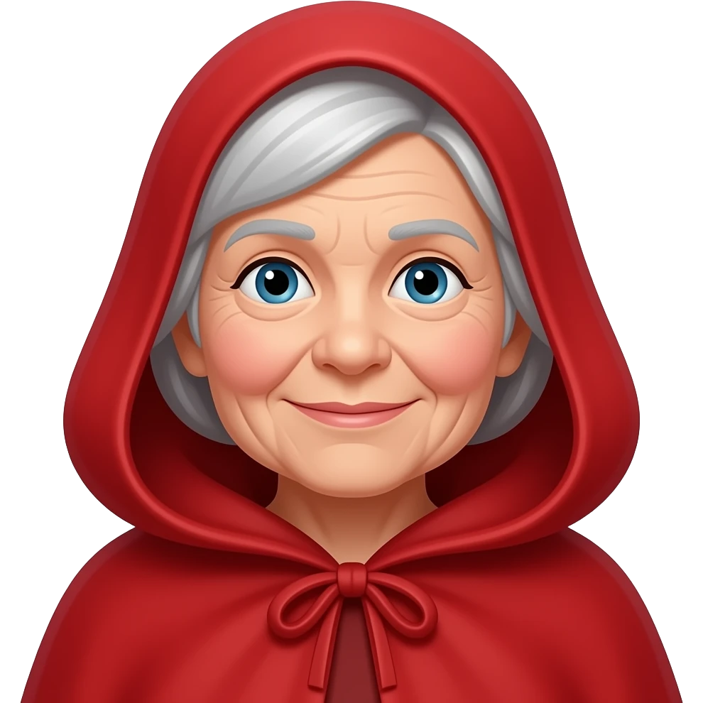 grandma red cape emoji