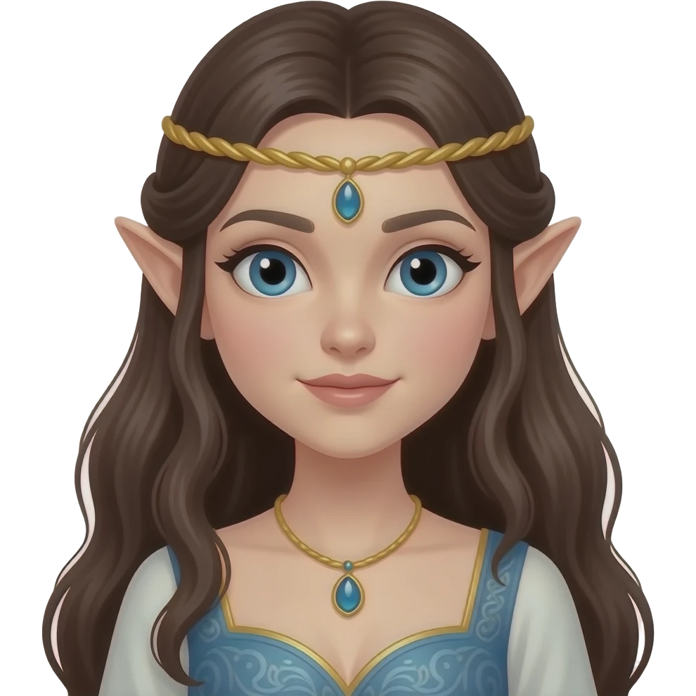 Elven princess brunette emoji