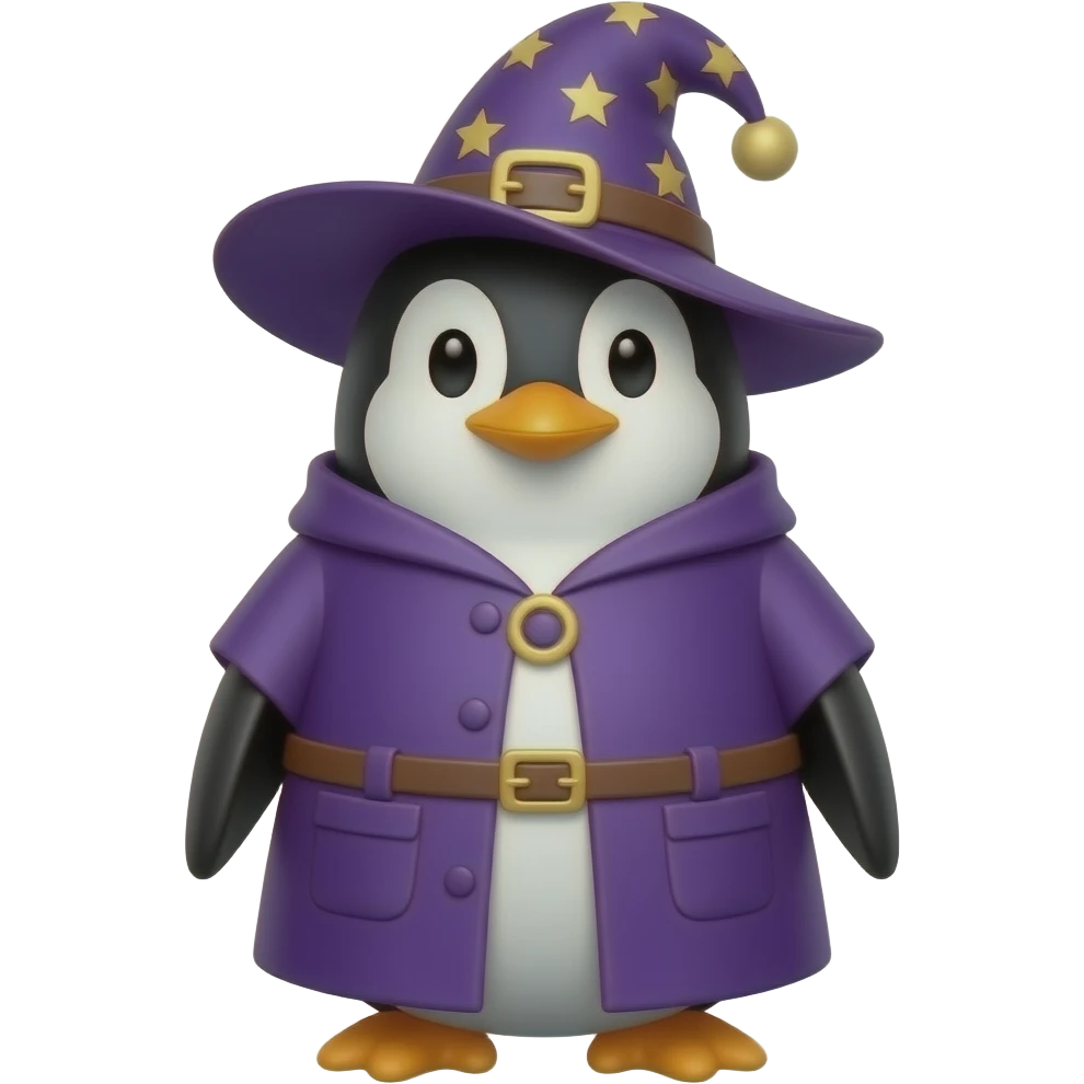 Penguin Wizard emoji
