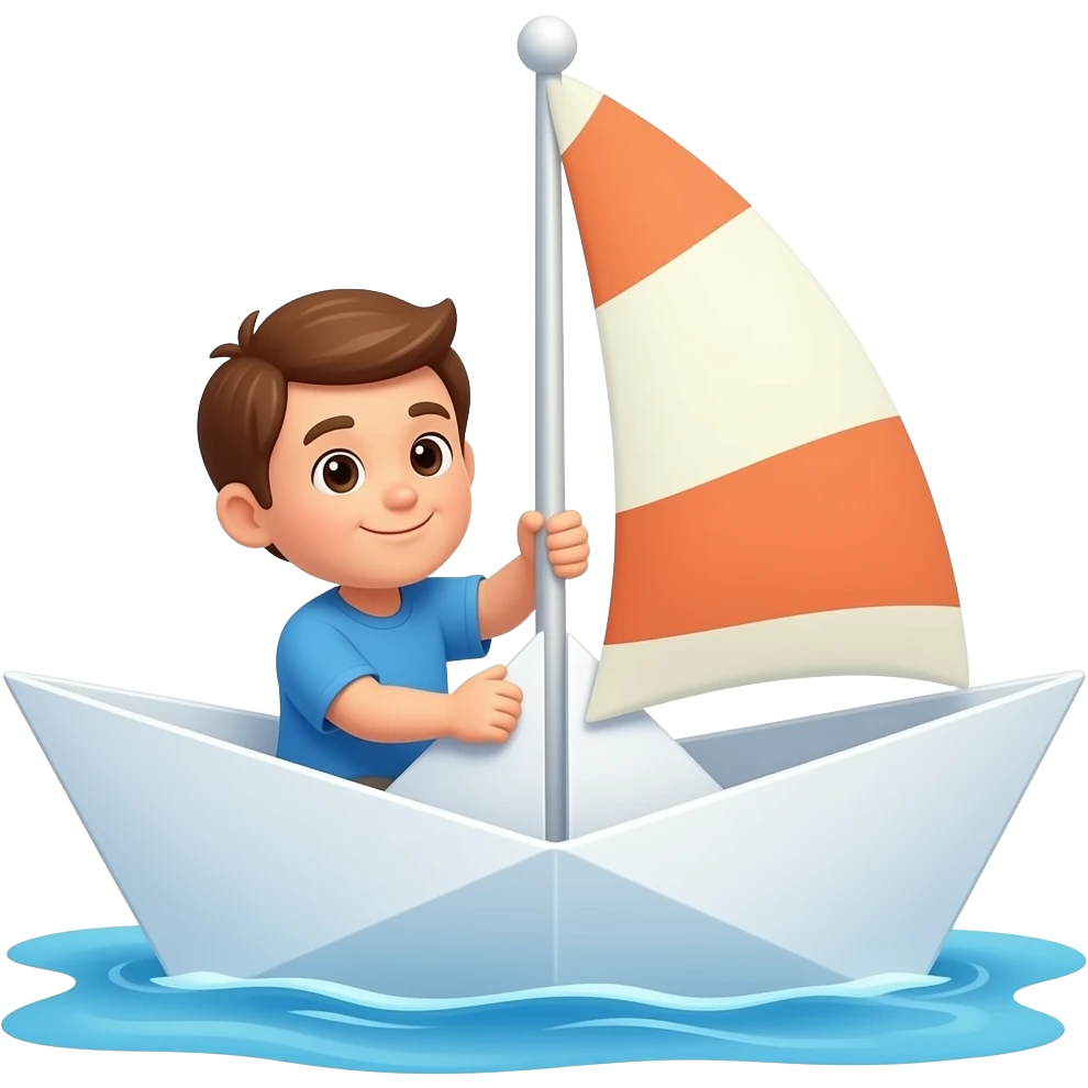 Sail a paper boat emoji