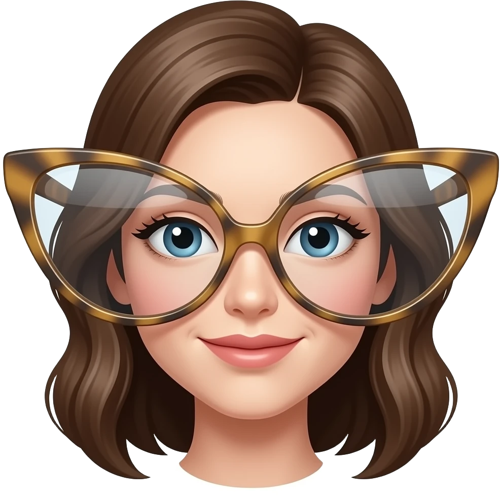 Люксовый женские очки cat-eye emoji