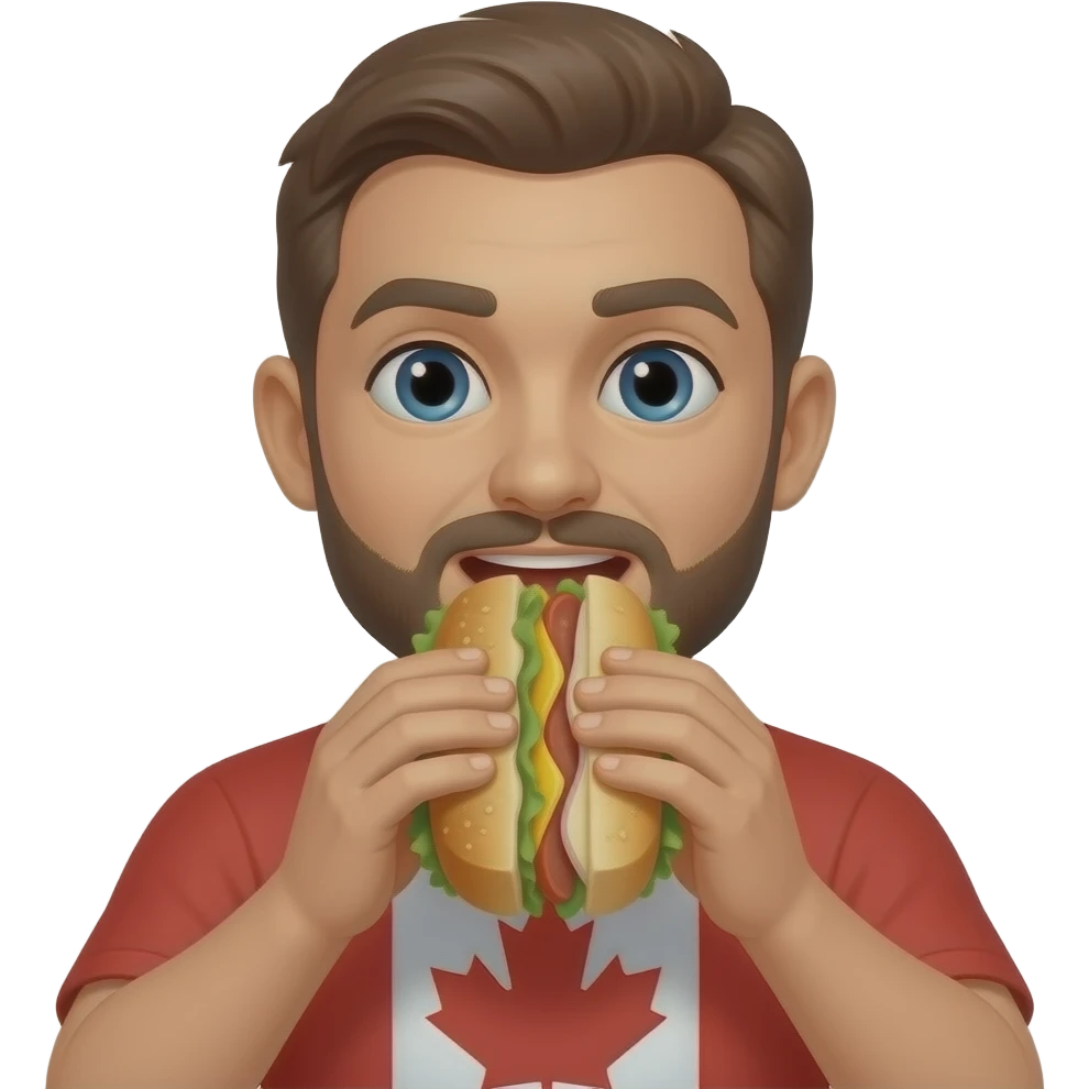 Montreal canadien eating sub emoji